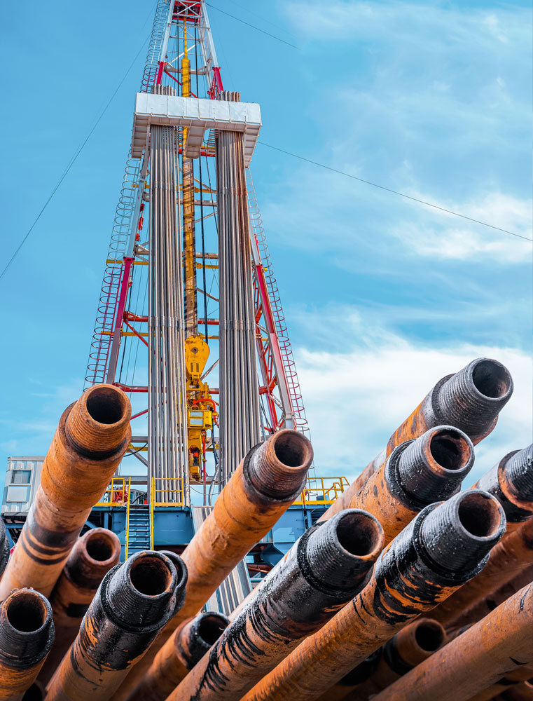Rig set up at a oil and gas site.
